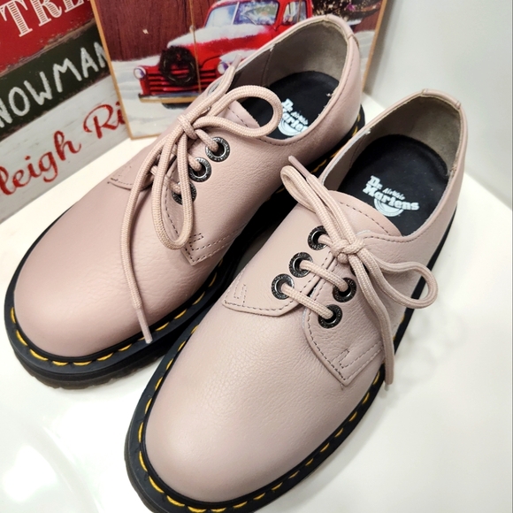 🥰NWOT Dr Martens 1461 Quad II Pisa Vintage Platform Lace Up, Taupe Leather, 7 - Picture 7 of 16